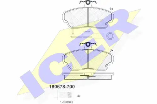 накладки ICER 180678-700