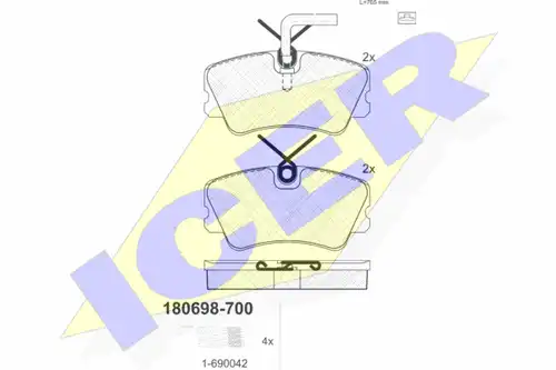 накладки ICER 180698-700