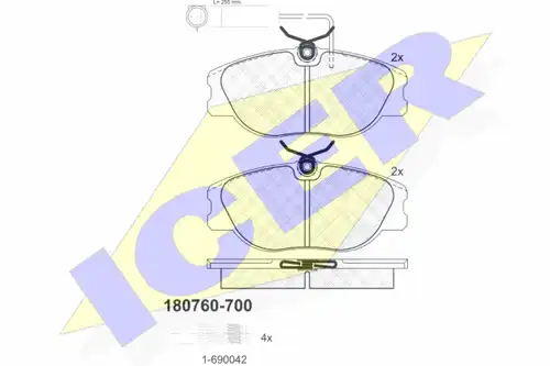 накладки ICER 180760-700