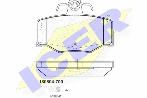 накладки ICER 180804-700