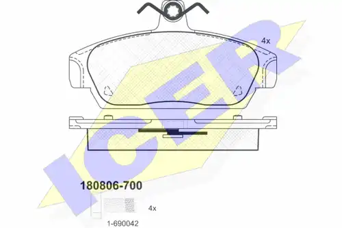 накладки ICER 180806-700