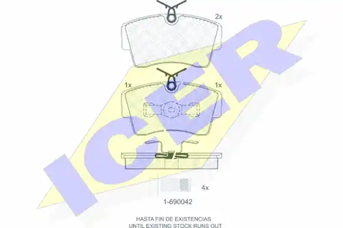 накладки ICER 180815-700