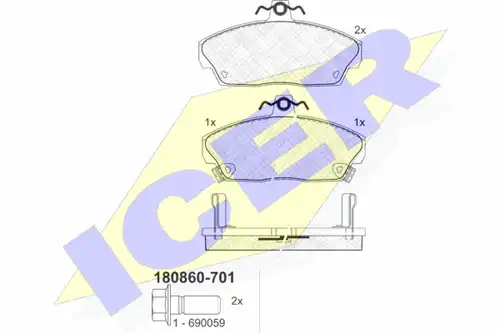 накладки ICER 180860-701