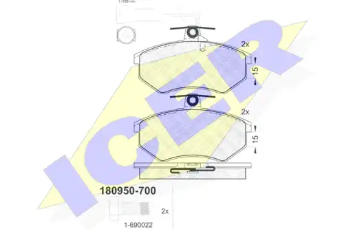 накладки ICER 180950-700