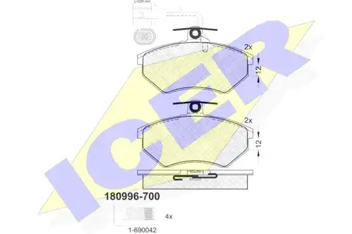 накладки ICER 180996-700