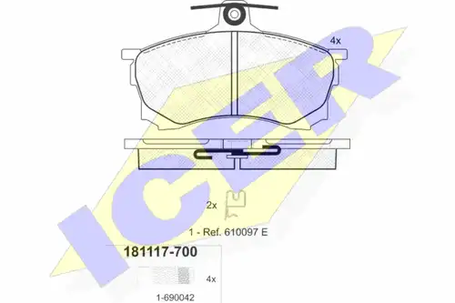 накладки ICER 181117-700