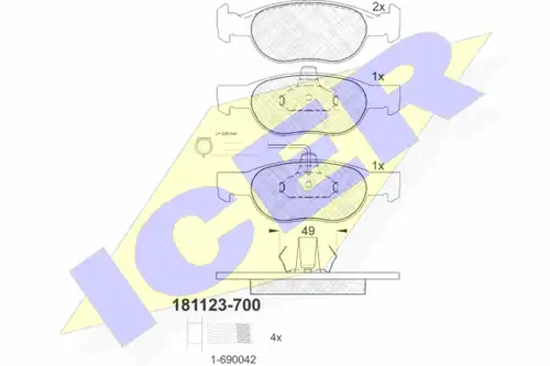 накладки ICER 181123-700