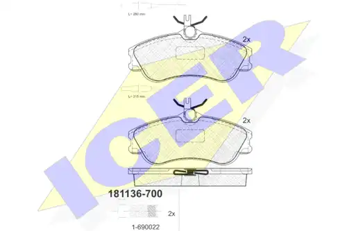 накладки ICER 181136-700