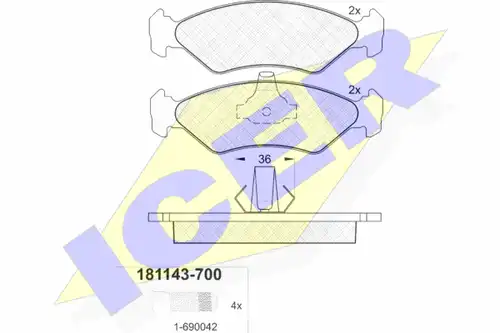 накладки ICER 181143-700