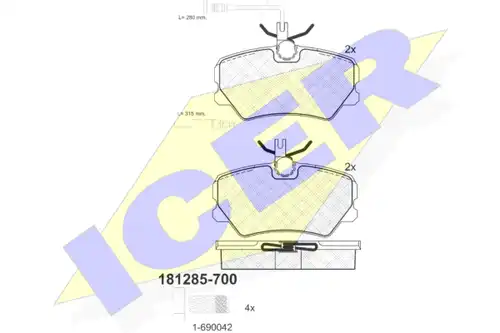 накладки ICER 181285-700