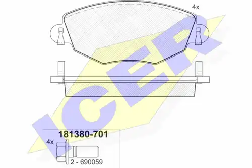 накладки ICER 181380-701