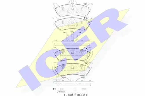 накладки ICER 181392