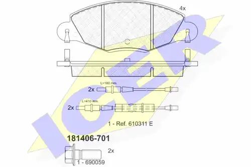 накладки ICER 181406-701