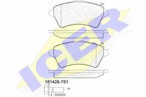 накладки ICER 181428-701
