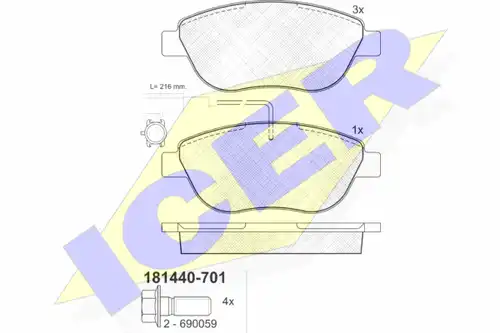 накладки ICER 181440-701