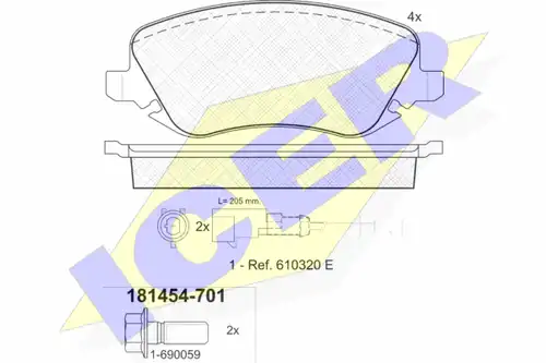 накладки ICER 181454-701