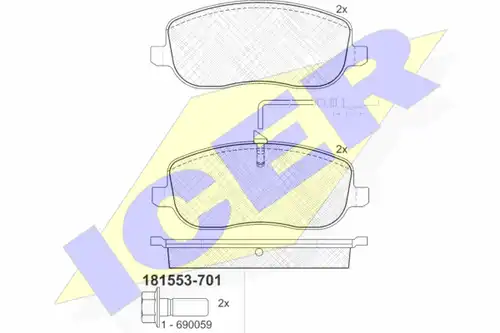 накладки ICER 181553-701