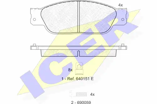 накладки ICER 181561