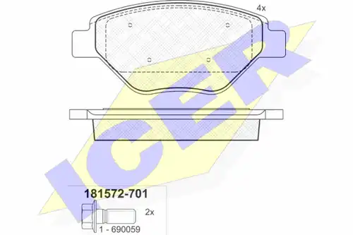 накладки ICER 181572-701