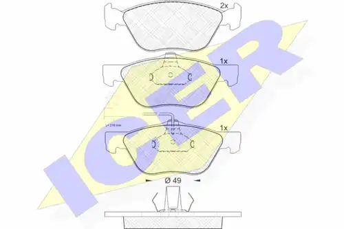 накладки ICER 181601