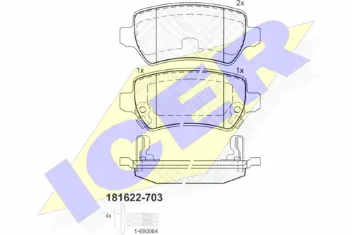 накладки ICER 181622-703