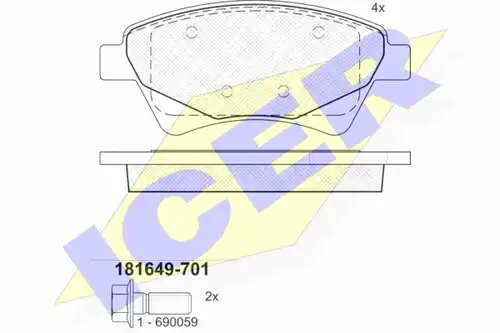 накладки ICER 181649-701
