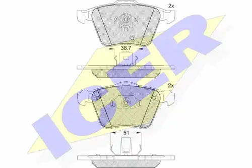 накладки ICER 181655