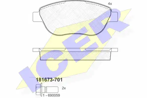 накладки ICER 181673-701