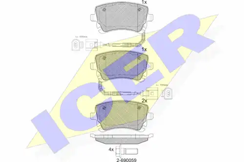 накладки ICER 181674