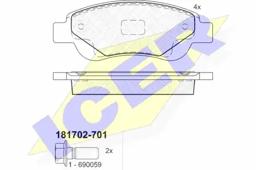 накладки ICER 181702-701