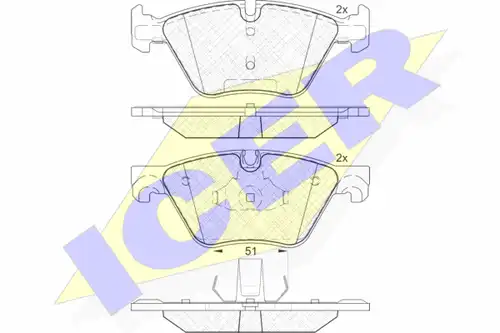 накладки ICER 182002