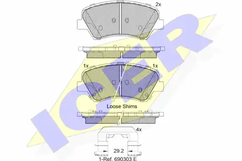 накладки ICER 182029