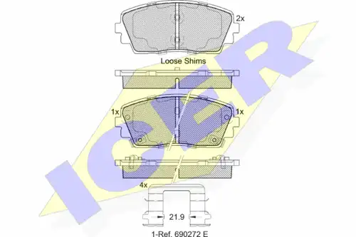 накладки ICER 182034