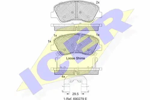 накладки ICER 182035