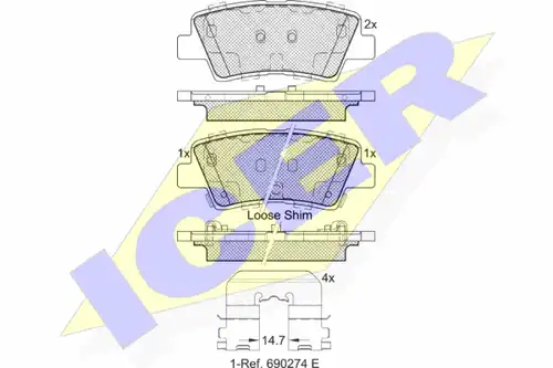 накладки ICER 182036