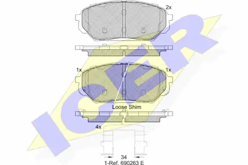 накладки ICER 182044