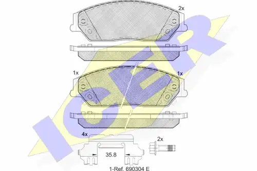 накладки ICER 182077