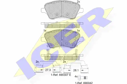 накладки ICER 182108-203