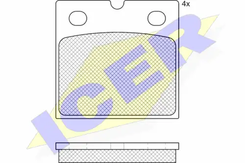 комплект феродо за накладки, дискова ръчна спирачка ICER 182361