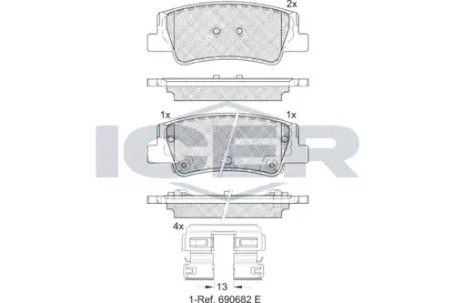 накладки ICER 182413