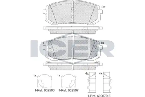 накладки ICER 182419