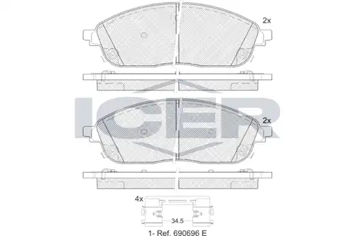 накладки ICER 182460