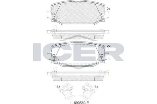 накладки ICER 182489