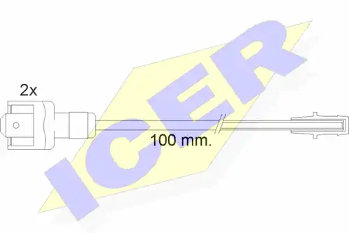 предупредителен контактен сензор, износване на накладките ICER 610010 E C