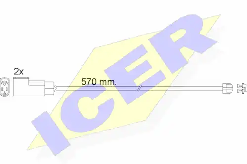 предупредителен контактен сензор, износване на накладките ICER 610463 E C