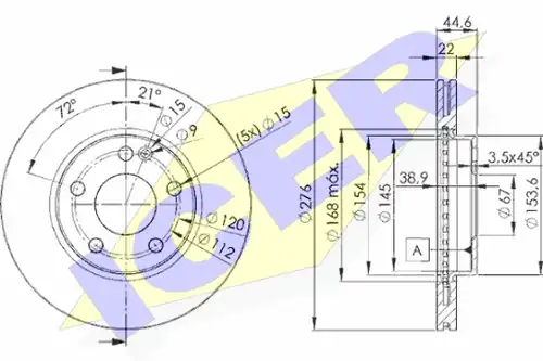 спирачен диск ICER 78BD0111-2