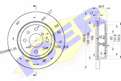 спирачен диск ICER 78BD0715-2