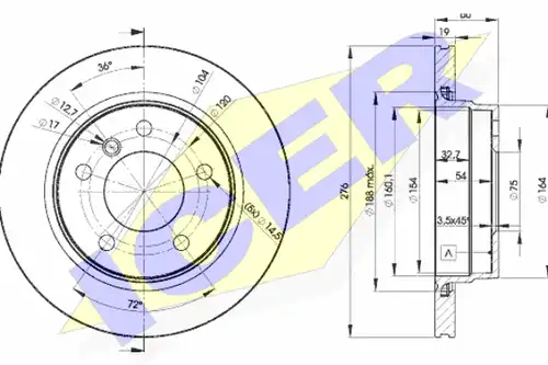 спирачен диск ICER 78BD2315-2