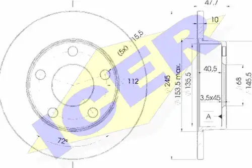 спирачен диск ICER 78BD2746-2