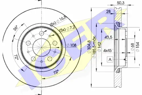 спирачен диск ICER 78BD4045-2